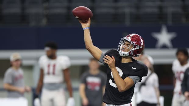 Bryce Young, Alabama Cotton Bowl Practice, Dec. 28, 2021